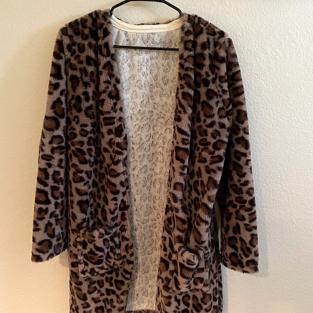 Cheetah print cardigan